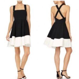 Milly criss cross flare dress